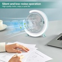 مروحة مكتب ليد بتصميم مبتكر ب 3 سرعات تهوية مختلفة تعمل بالشحن