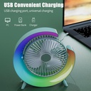 مروحة مكتب ليد بتصميم مبتكر ب 3 سرعات تهوية مختلفة تعمل بالشحن