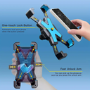 حامل موبايل للدراجات النارية والعجل قابل للتعديل مع ماسك مضاد للاهتزاز