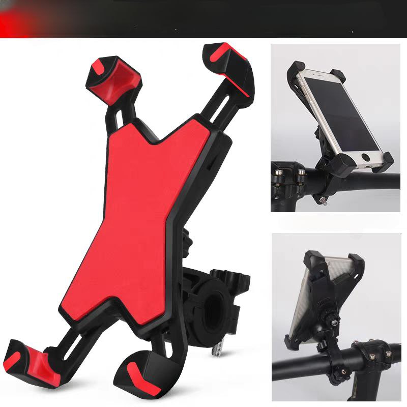 حامل موبايل للدراجات النارية والعجل قابل للتعديل مع ماسك مضاد للاهتزاز