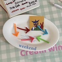 طقم مغناطيس ثلاجة شكل أسهم  6 قطع بالوان مختلفة