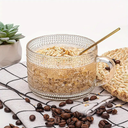 مج زجاج كريستال منقوش 400 ملي لتقديم الزبادي و الكورن فليكس