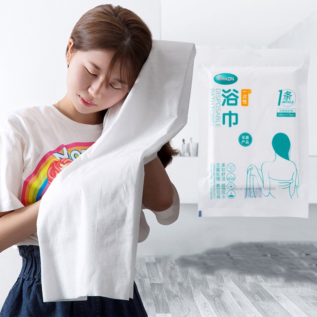 فوطة الإستحمام الكبيرة المضغوطة للإستخدام مرة واحدة للسفر والرحلات