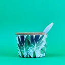 طقم برطمانات ملامين 4 قطع بحامل خشبي للتوابل والشاي والسكر بمعالق لسهولة الأستخدام