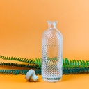 زجاجة للخل والزيت 400 مللي بغطاء خشبي محكم الغلق