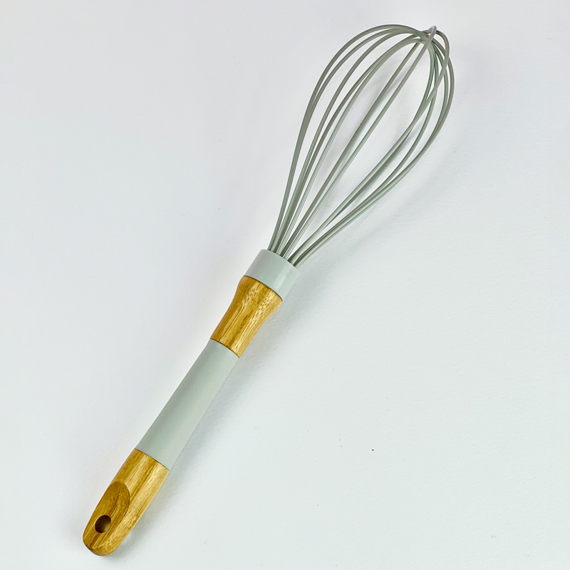 طقم توزيع سيليكون بيد خشب 4 قطع