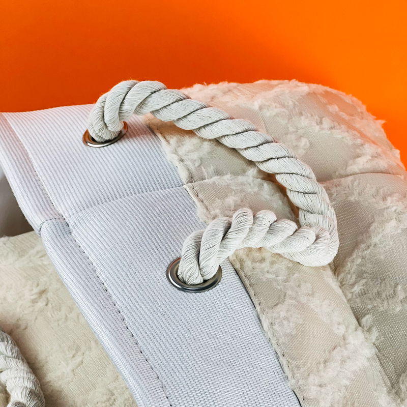 طقم باسكت كتان 3 قطع بمقاسات مختلفة لتنظيم الملابس والفوط بيد