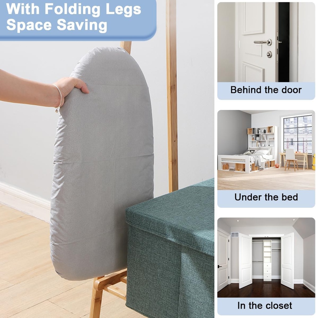 ترابيزة مكوة ميني بارجل قابلة للطي وجزء لحمل المكواة