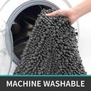 دواسة حمام مقاس 43 * 60 سم من القطيفة الناعمة مانعة للانزلاق باللون الرمادي