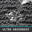دواسة حمام مقاس 43 * 60 سم من القطيفة الناعمة مانعة للانزلاق باللون الرمادي