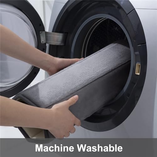 دواسة حمام وبانيو مايكروفيبر ناعم مضاده للانزلاق بالوان مختلفة