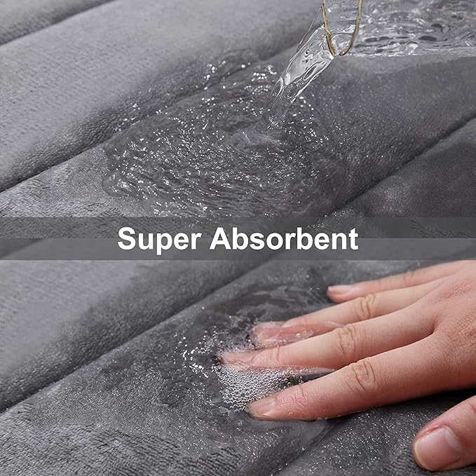 دواسة حمام وبانيو مايكروفيبر ناعم مضاده للانزلاق بالوان مختلفة