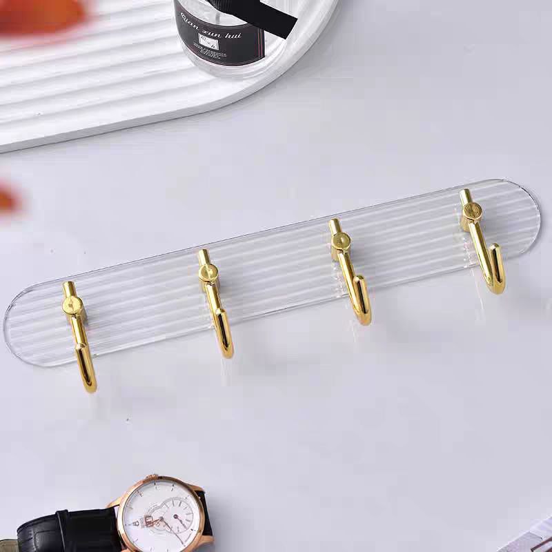 شماعة حوائط اكليريك ب 4 هوك جولد بلزق دبل فيس قوي لسهولة التعليق