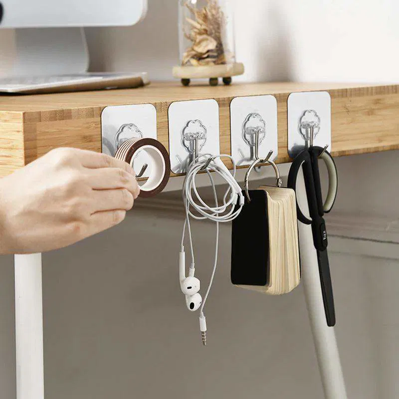 طقم هوك مرن لاصق لتعليق الملابس والاكسسوارات 6 قطع