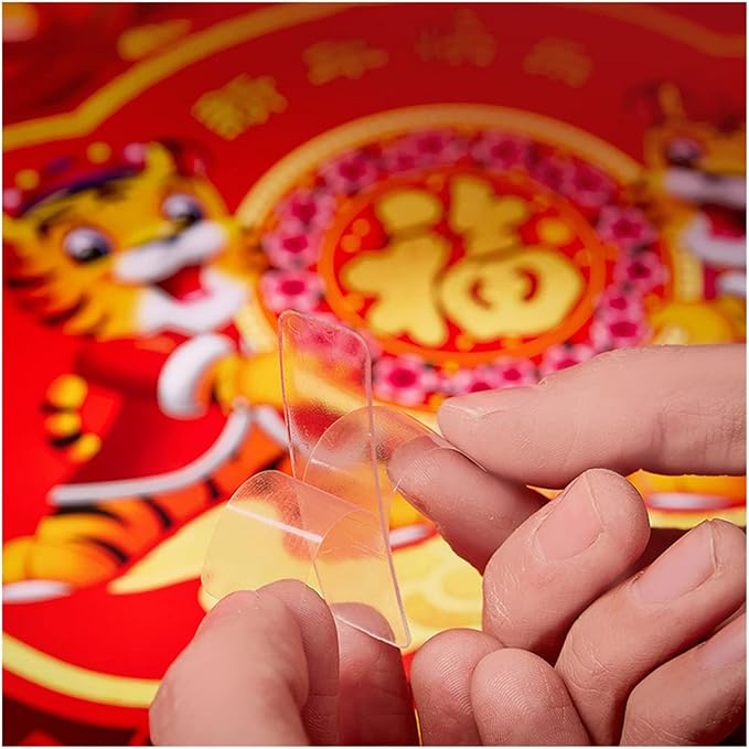 علبة دبل فيس مزدوج شفاف 60 قطعة لتثبيت الاغراض بدون حفر او تخريم