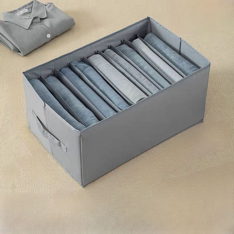 منظم وتربروف 9 خانات لتنظيم الملابس داخل الدواليب والادارج قابل للطي