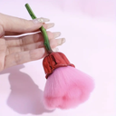 فرشة مكياج ناعمة ولطيفة علي البشرة شكل وردة مجسم