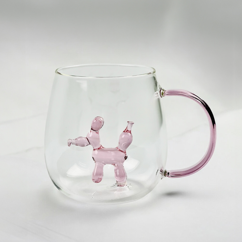 مج زجاج ثري دي  400 ملي مناسب لشرب العصائر والاتية