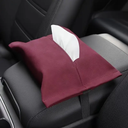 علبة مناديل قطيفة بحزام تركب علي كرسي او مسند السيارة
