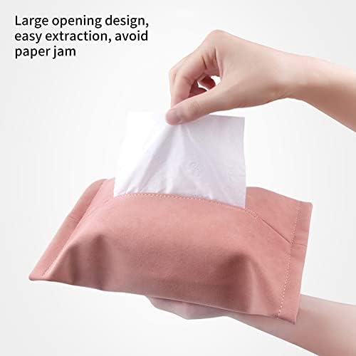 علبة مناديل قطيفة بحزام تركب علي كرسي او مسند السيارة