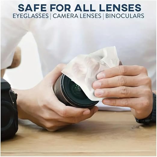 علبة مناديل 100 باكت لتنظيف عدسة النضارة والكاميرا