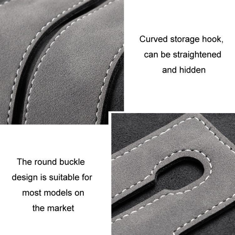 خطاف جلد مزودح لمسند كرسي السيارة لحمل الحقائب والموبايل