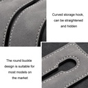 خطاف جلد مزودح لمسند كرسي السيارة لحمل الحقائب والموبايل