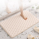 طقم دواسات حمام 3 قطع من القطيفة باللون البيج - مقاس 60*40 سم