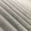 طقم دواسات قطيفة ناعم لارضيات الحمام باللون الرمادي - قطعتين