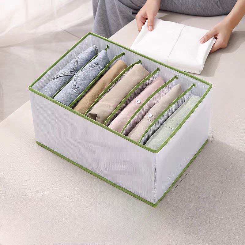 منظم وحامل ملابس قابل للطي 9 مقسم خانات