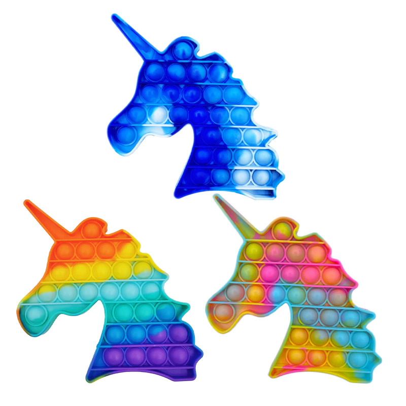 لعبة bubbles علي شكل وحيد القرن أسفنجية تحد من التوتر