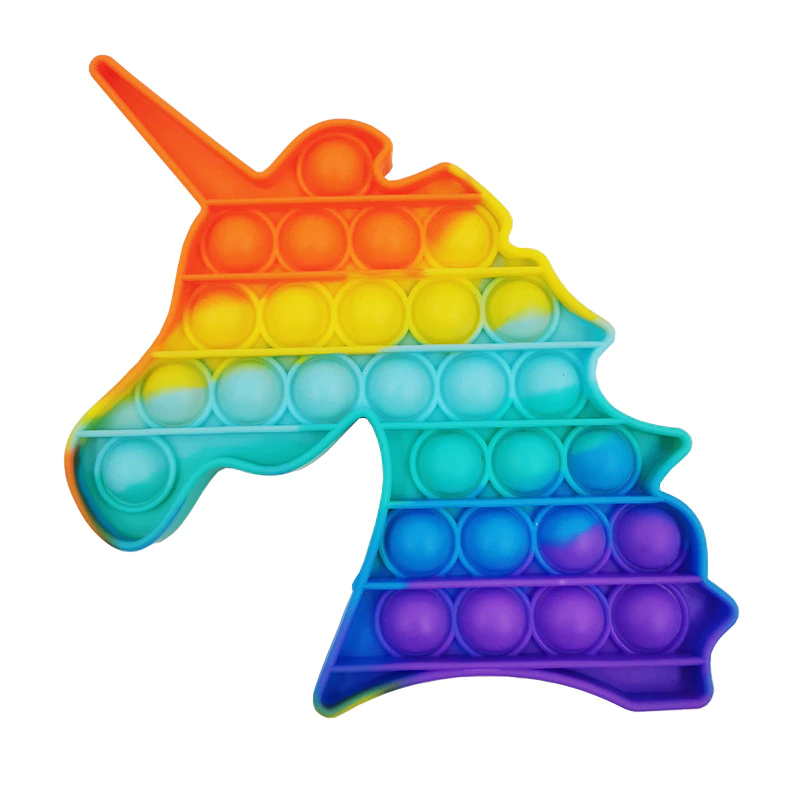 لعبة bubbles علي شكل وحيد القرن أسفنجية تحد من التوتر