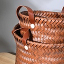 طقم باسكت تخزين 3 قطع بمقاسات مختلفة منسوج من الرتان