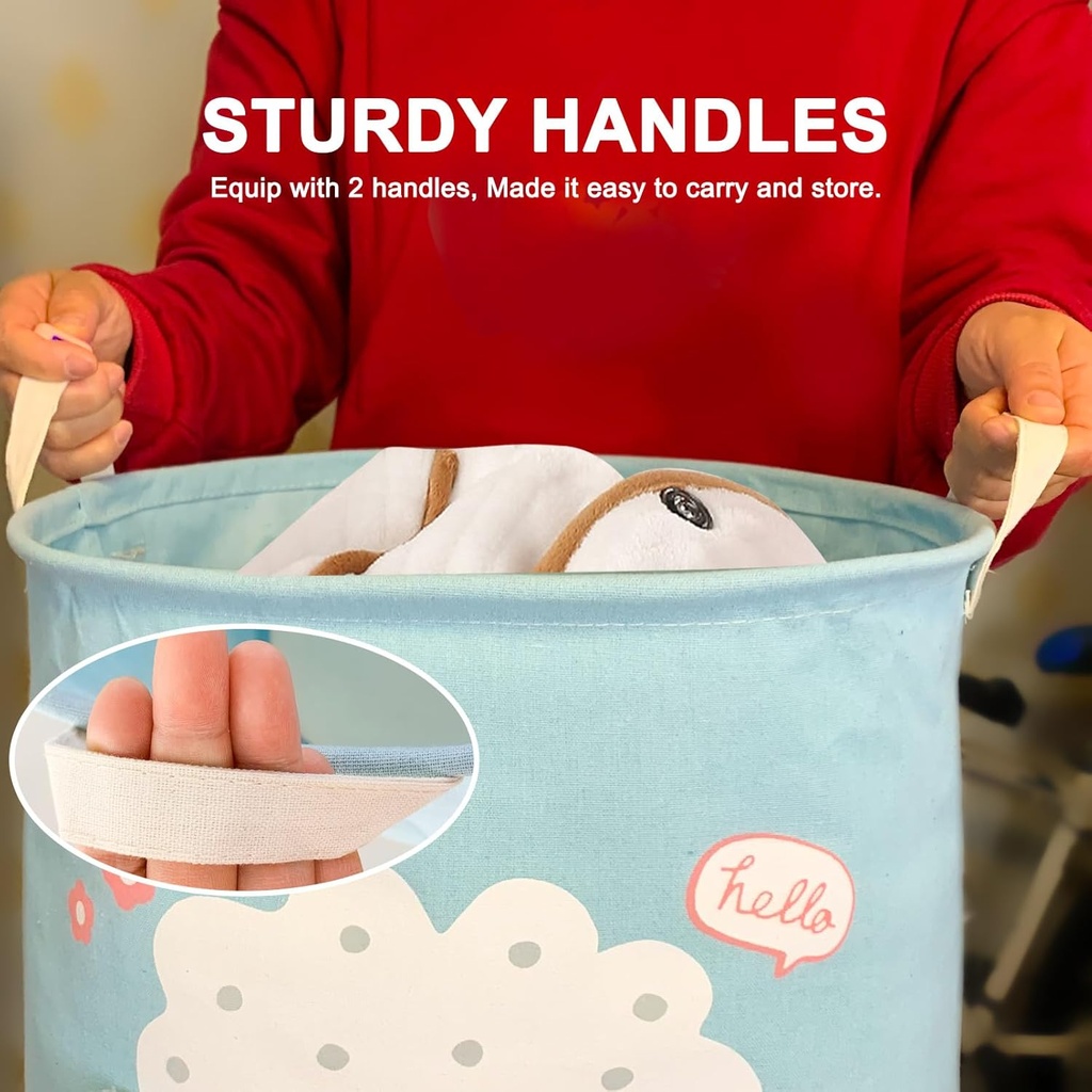 باسكت بتصميم حيوانات لحمل الملابس ولعب الاطفال