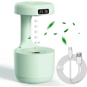 فواحة ومرطب مضيئة بشاشة ليد لعرض الوقت - تعمل بالشحن