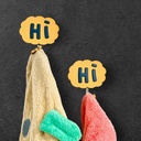 طقم هوك 2 قطعة لتعليق الكابات والاكسسوارات مزين بكلمه هاي