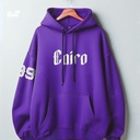 Cairo هودي اوفر سايز قطن للنساء باللون الموف