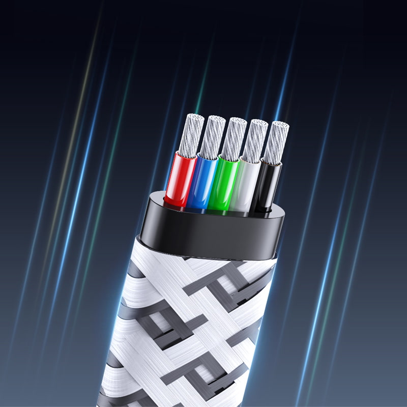 كابل شحن 4*1 متعدد النوافذ للشحن السريع ونقل الداتا بقدرة 100 واط من ريماكس