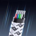 كابل شحن 4*1 متعدد النوافذ للشحن السريع ونقل الداتا بقدرة 100 واط من ريماكس