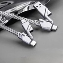 كابل شحن 4*1 متعدد النوافذ للشحن السريع ونقل الداتا بقدرة 100 واط من ريماكس