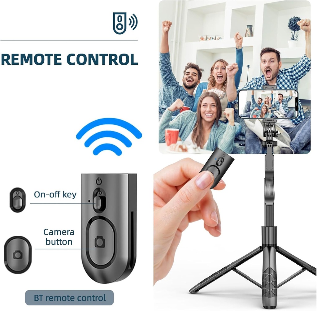 ترايبود دوار 360 بقاعدة ثلاثية وطول قابل للتعديل مع مقبض متحرك للتصوير البانورامي - 153 سم