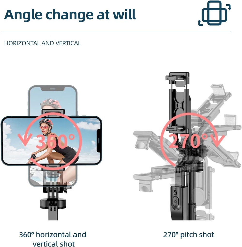 ترايبود دوار 360 بقاعدة ثلاثية وطول قابل للتعديل مع مقبض متحرك للتصوير البانورامي - 153 سم