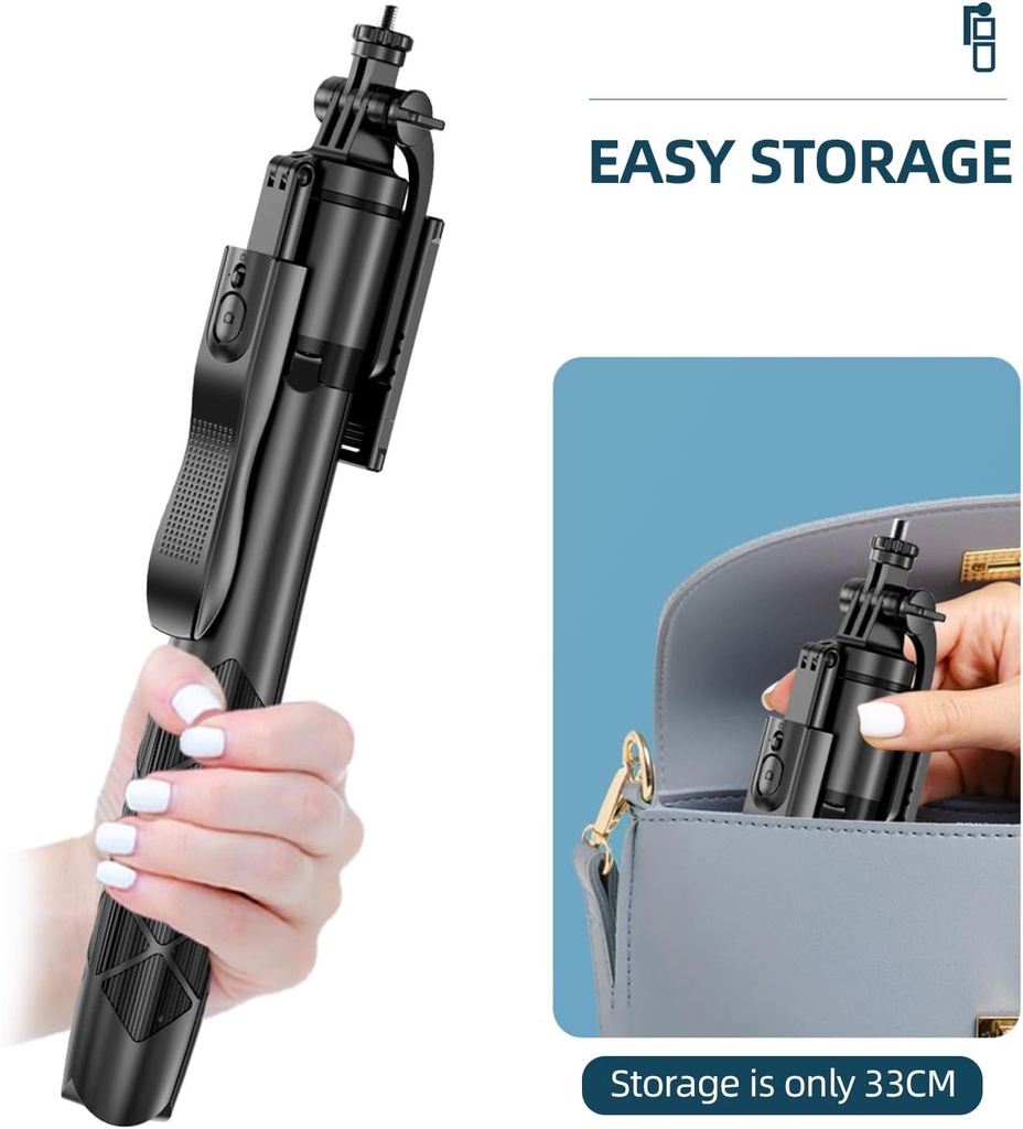 ترايبود دوار 360 بقاعدة ثلاثية وطول قابل للتعديل مع مقبض متحرك للتصوير البانورامي - 153 سم