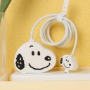 كفر حماية لشاحن وكابل وسلك الآيفون بتصميم سنوبي _ 3 قطع