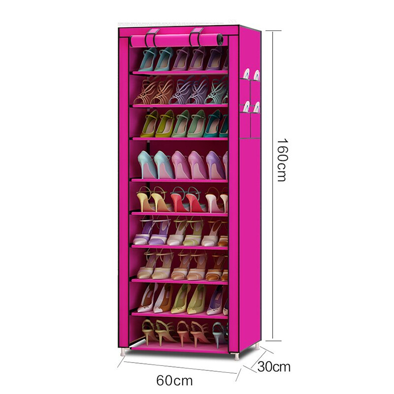 جزامة ١٠ دور مثالية لتنظيم الأحذية سهلة الفك والتركيب ومقاومة للتراب