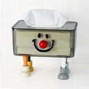 علبة مناديل اكليريك بتصميم كلاون بأرجل ملونة للمكتب وغرف النوم والاطفال