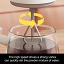 كوب خلط عالي السرعة من الزجاج لعمل فوم القهوة واللبن يعمل بالحجارة - 400 مللي