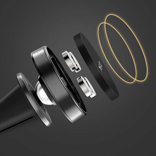 حامل موبايل مغناطيسي دوار للسيارة يثبت في فتحات التكييف