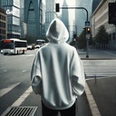 Be Kind هودي اوفر سايز قطن للرجال باللون الأبيض