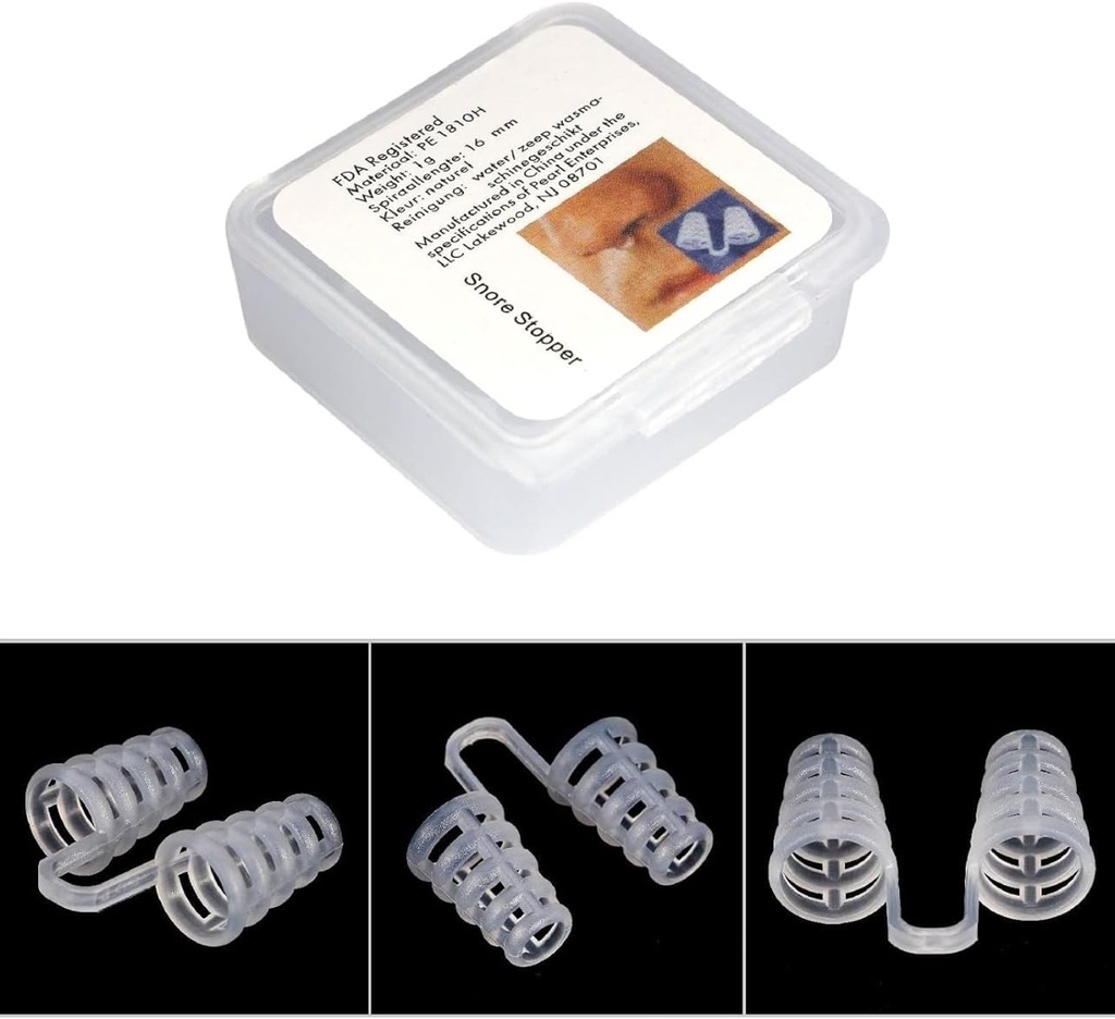 مانع شخير ميني لفتحات الانف لنوم هادئ وتنفس سلس